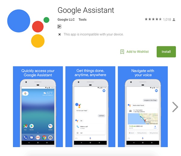 Trợ lý ảo Google Assistant đã có mặt trên Google Play Store
