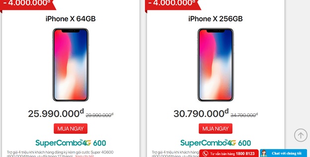 iPhone giảm giá hết cỡ tại Viettel Store