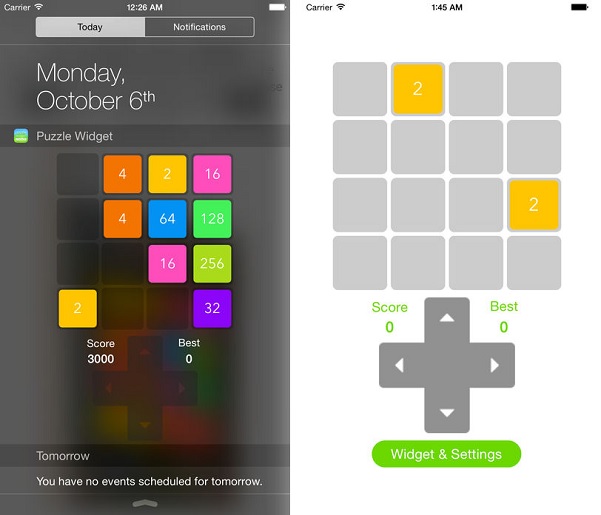 2048 Widget