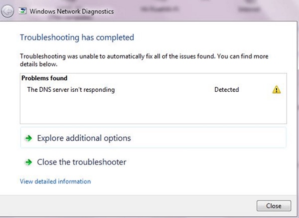 Lỗi DNS cũng khiến laptop không bắt được wifi