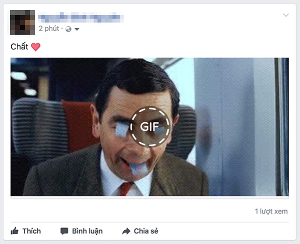 Ảnh GIF up trực tiếp lên Facebook tự động chuyển thành định dạng video