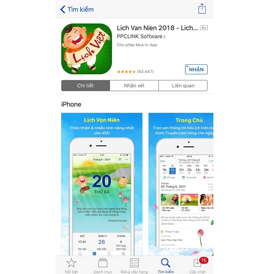 Để cài widget âm lịch cho iPhone, bạn cần tải ứng dụng Âm lịch trên App Store