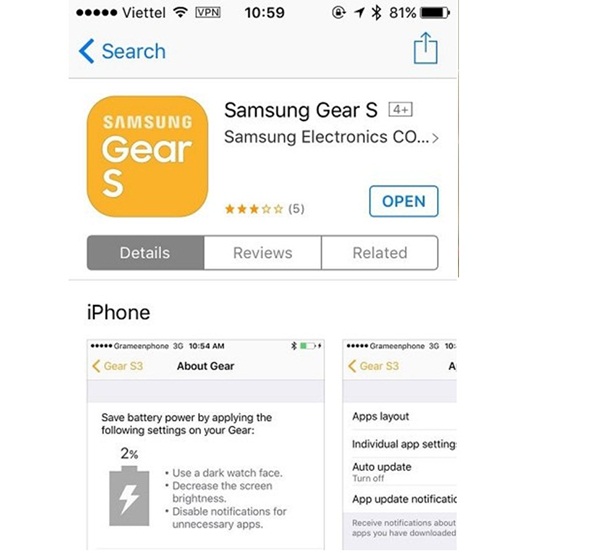 Cách kết nối Gear với iPhone bằng ứng dụng chính chủ từ Samsung