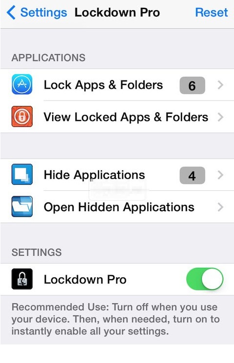 Ẩn icon trên màn hình chính là tính năng được nhiều người ưa chuộng khi sử dụng Lockdown Pro