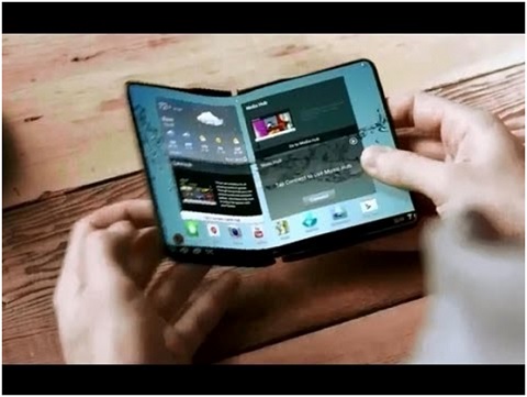Thiết kế smartphone mới của Samsung sử dụng công nghệ màn hình OLED có thể gập lại được Thiết kế smartphone mới của Samsung sử dụng công nghệ màn hình OLED có thể gập lại được