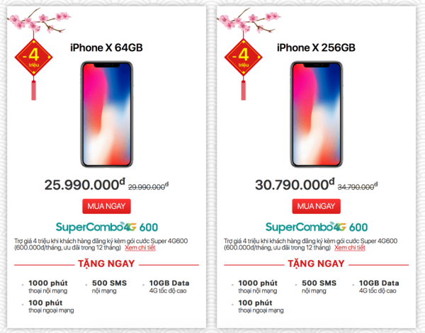 iPhone X giảm giá cực khủng với chương trình Super Combo 4G độc quyền tại Viettel Store iPhone X giảm giá cực khủng với chương trình Super Combo 4G độc quyền tại Viettel Store