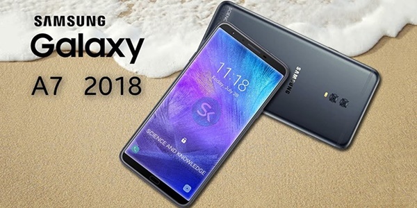 lộ ảnh Mặt trước Galaxy A7 2018 Màn hình