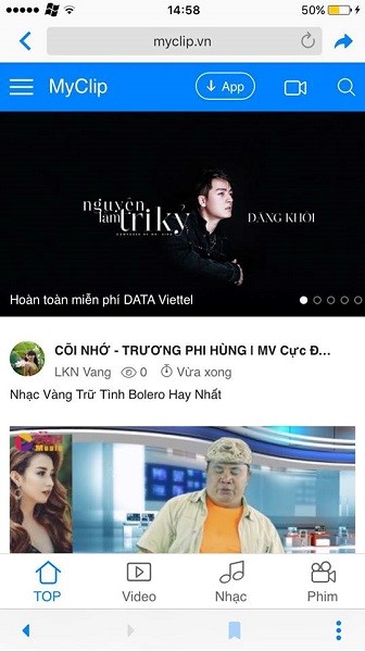 Truy cập trang web trên điện thoại