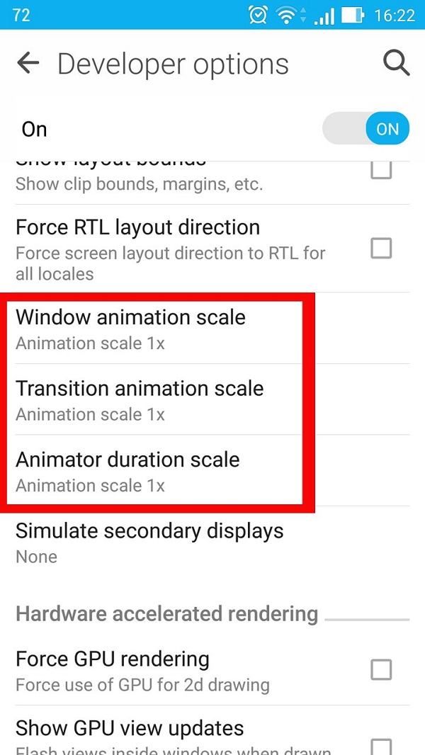 Sparen Sie Akku auf Android-Telefonen, indem Sie Animationen deaktivieren