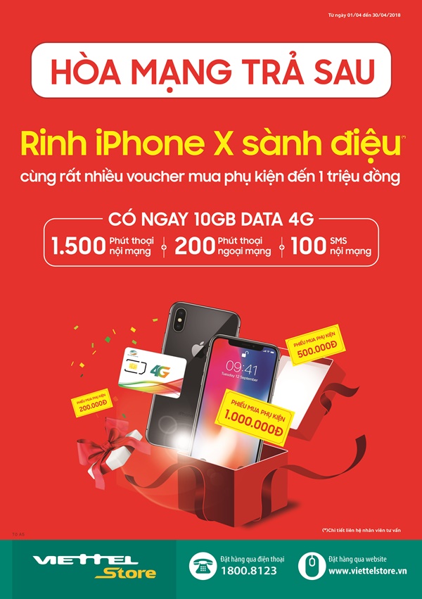 Chương trình “Hòa mạng trả sau, rinh iPhone X sành điệu” Chương trình “Hòa mạng trả sau, rinh iPhone X sành điệu”