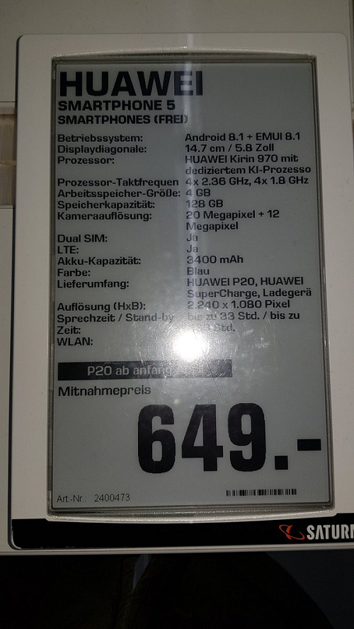 Giá bán Huawei
