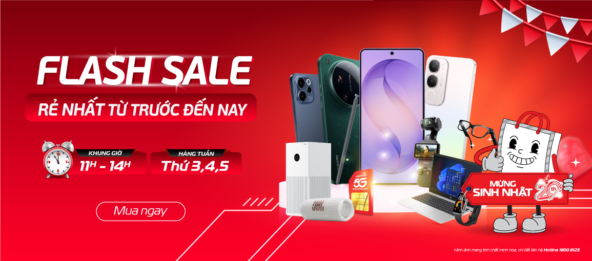 Flash Sale \n Mừng Sinh Nhật 20 Năm