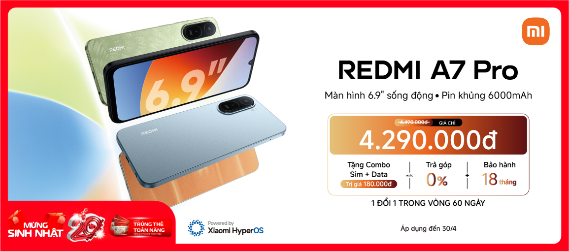 Xiaomi Redmi A7 Pro \n chỉ từ 4.490.000đ