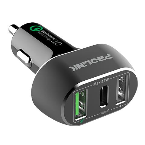 Sạc Ôtô 3 cổng Prolink PCC34201