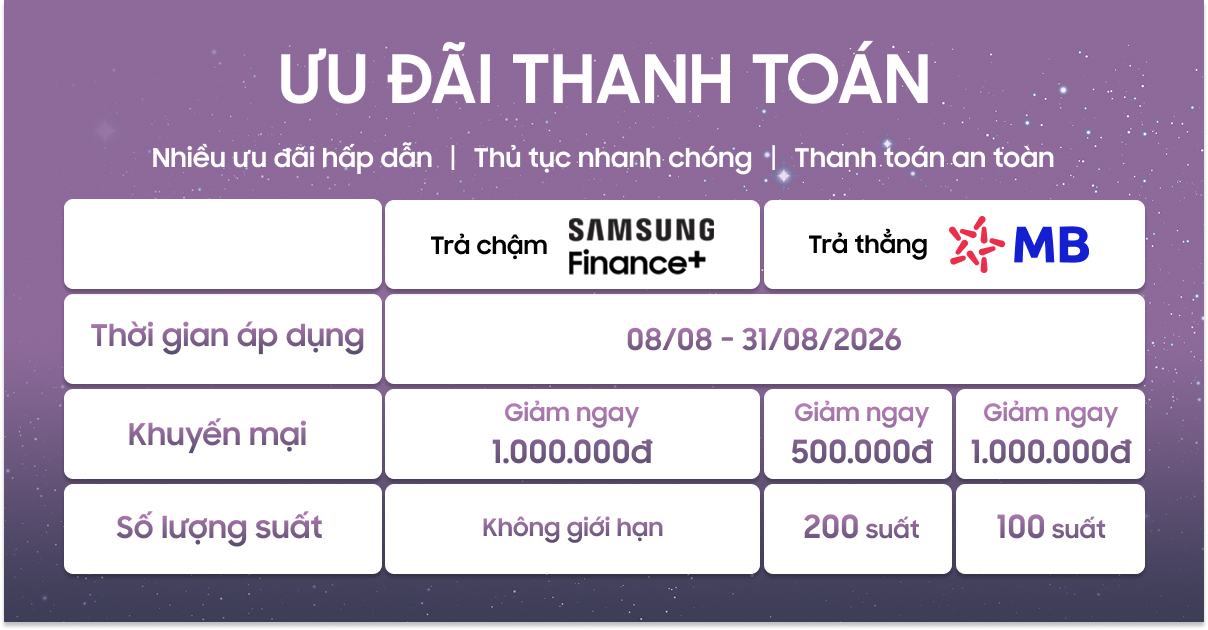 Ưu đãi thanh toán