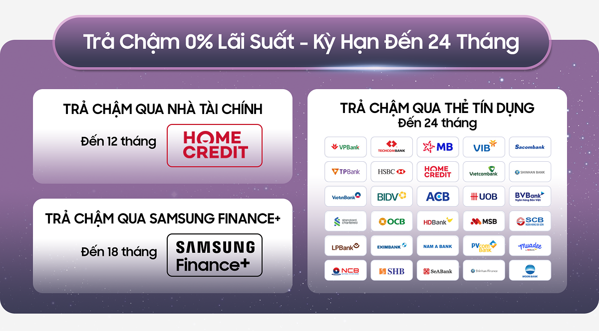 Trả chậm 0% lãi suất Samsung Galaxy Z Fold8|Fold 8 Ultra | Flip8 trợ giá 3tr