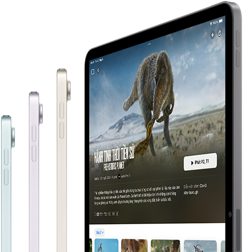 iPad Air hiển thị video phát trực tuyến bằng cách sử dụng kết nối không dây nhanh như chớp