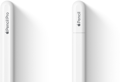 Apple Pencil Pro và Apple Pencil (USB-C) đặt cạnh nhau