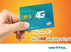[Độc quyền] Viettel tặng 10GB data miễn phí khi đổi sim 4G