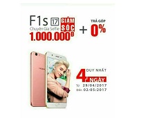 Đừng bỏ qua, Oppo F1s 2017 bất ngờ giảm sốc 1.000.000 đồng tại Viettel Store