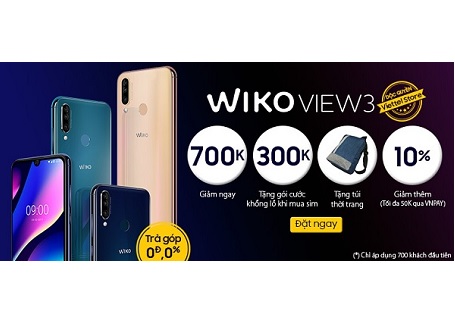 Đặt trước Wiko View 3 nhận ngay nhiều ưu đãi và quà tặng hấp dẫn