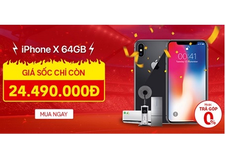 iPhone X 64GB giảm giá hơn 5.000.000 đồng, thời điểm vàng là đây!