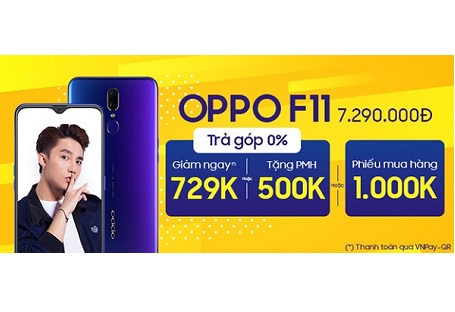 Nhận ngay nhiều ưu đãi độc quyền khi mua OPPO F11 tại Viettel Store